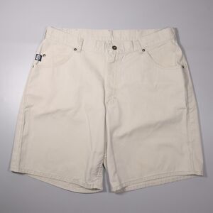 VTG Lee Dungaree Shorts Bone Beige Union Made in USA Men’s Size 36 x 9.5
